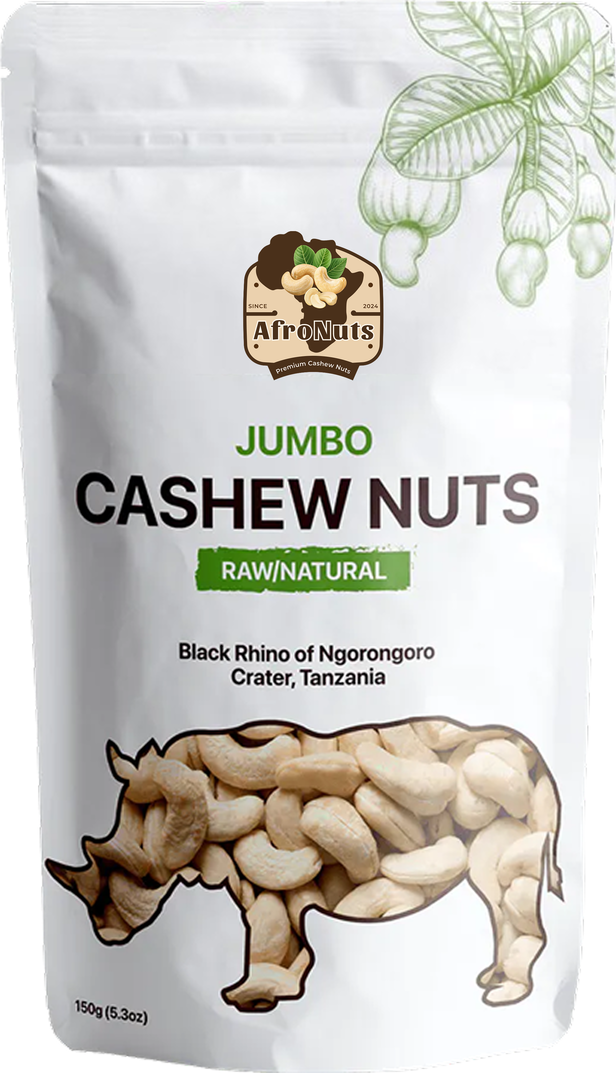 WW210 cashew kernels close-up